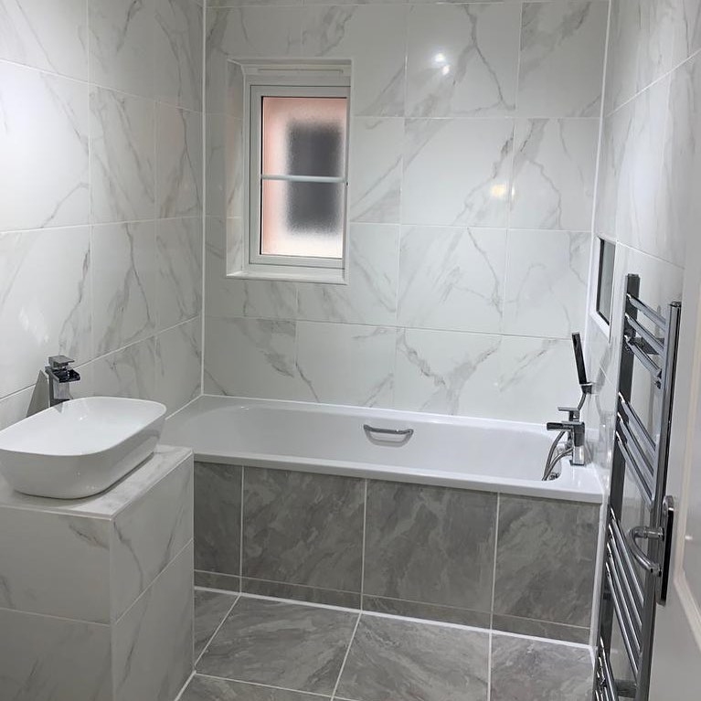 tile whole bathroom