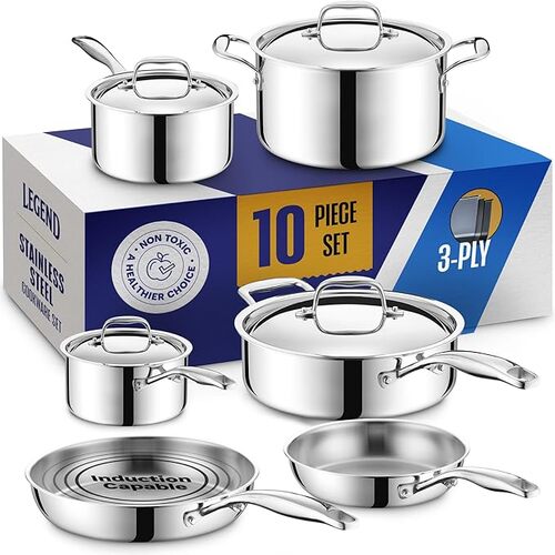 LEGEND-COOKWARE-3-Ply-Stainless-Steel-Pots-and-Pans-Set